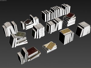 old books pack 001 collection Modèle 3D