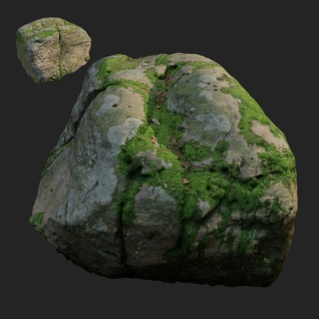 3d scanned nature stone 018 3D Model .c4d .max .obj .3ds .fbx .stl .blend
