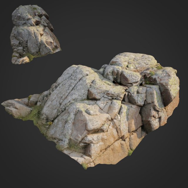 3d scanned nature stone 019 Model 3D .c4d .max .obj .3ds .fbx .stl .blend 