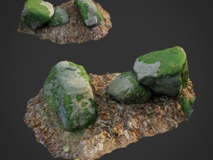 3d scanned nature stone 022 3Dモデル