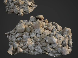 3D-gescannter Naturstein 024 3D Modell