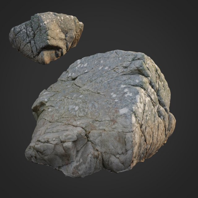 3d scanned nature stone 025 3D मॉडल .c4d .max .obj .3ds .fbx .stl .blend 