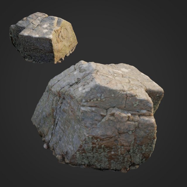 3d scanned nature stone 027 3Dモデル .c4d .max .obj .3ds .fbx .stl .blend 