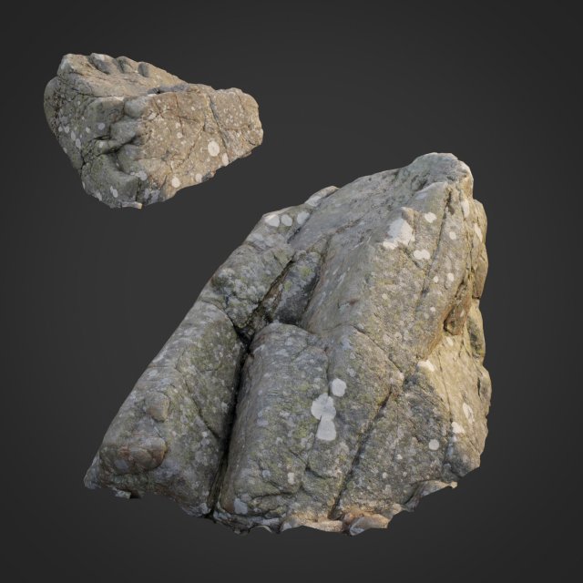 3d scanned nature stone 028 3D Модель .c4d .max .obj .3ds .fbx .stl .blend 