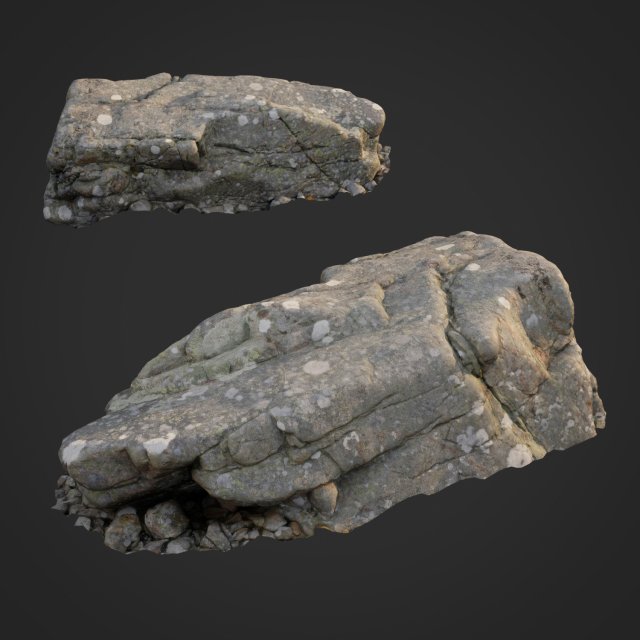 3d scanned nature stone 029 3D Model .c4d .max .obj .3ds .fbx .stl .blend 