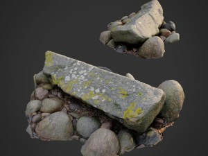 3D-gescannter Naturstein 030 3D Modell