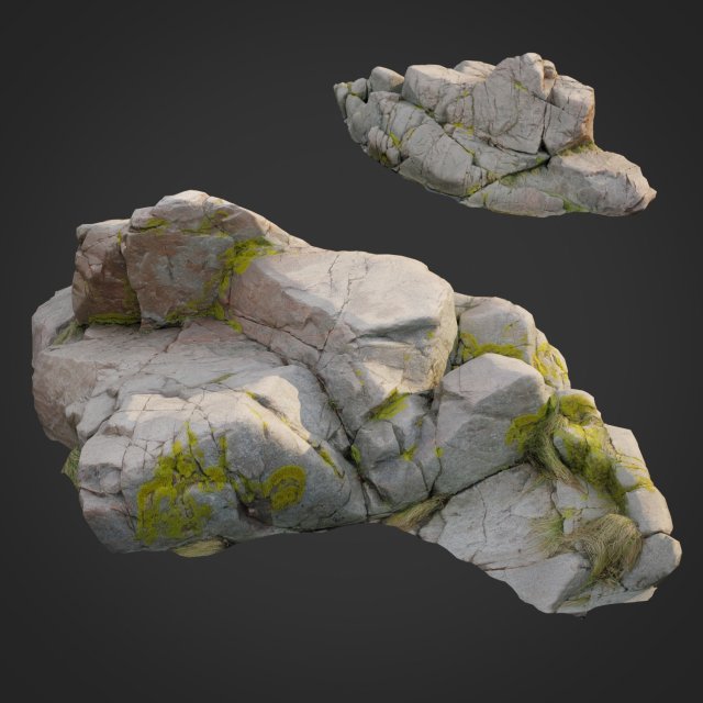 3d scanned nature stone 031 3D मॉडल .c4d .max .obj .3ds .fbx .stl .blend 