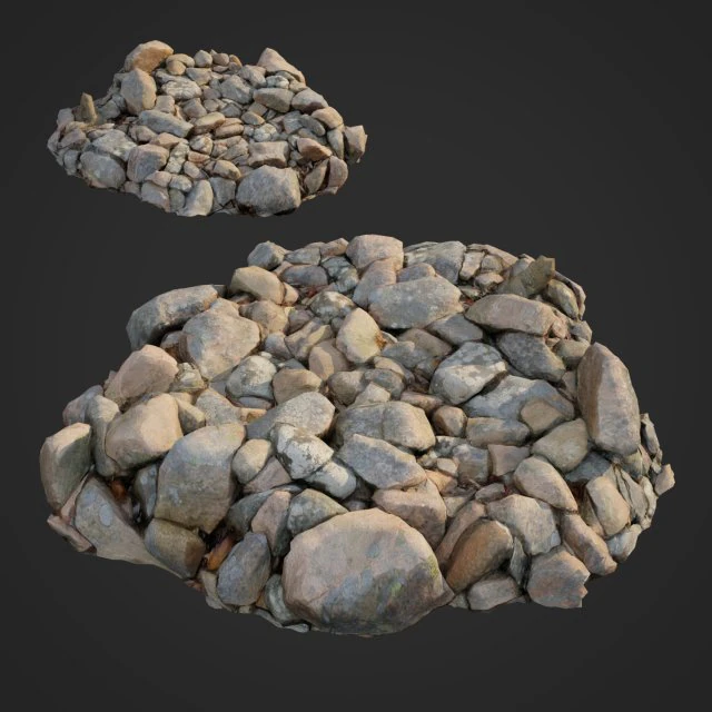 3d scanned nature stone 032 3D Model .c4d .max .obj .3ds .fbx .stl .blend