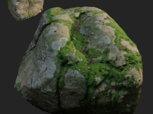 mossy stones bundle 001 3D Model