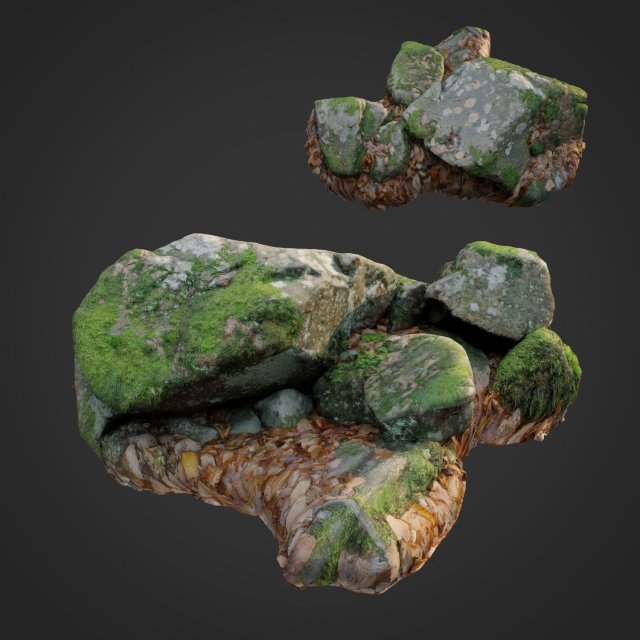 3d scanned nature stone 033 3Dモデル .c4d .max .obj .3ds .fbx .stl .blend