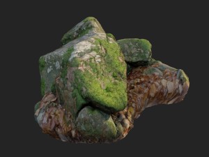 3d scanned nature stone 033 3Dモデル