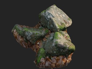 3d scanned nature stone 033 3Dモデル
