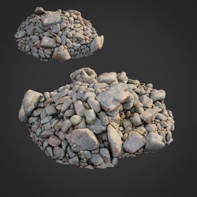 3d scanned nature stone 034 3D Model .c4d .max .obj .3ds .fbx .stl .blend 