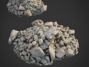 3D-gescannter Naturstein 034 3D Modell