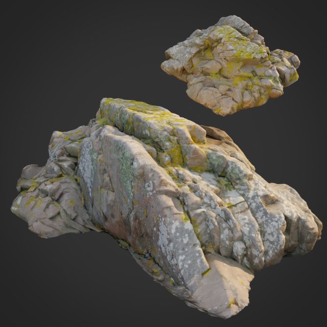 3d scanned nature stone 036 3D-Modell .c4d .max .obj .3ds .fbx .stl .blend 