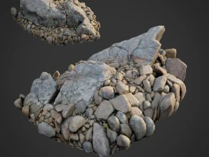 Pietra naturale scansionata in 3D 037 Modello 3D