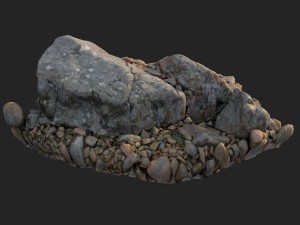 3d scanned nature stone 037 Modello 3D