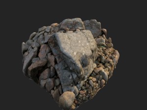 3d scanned nature stone 037 Modello 3D