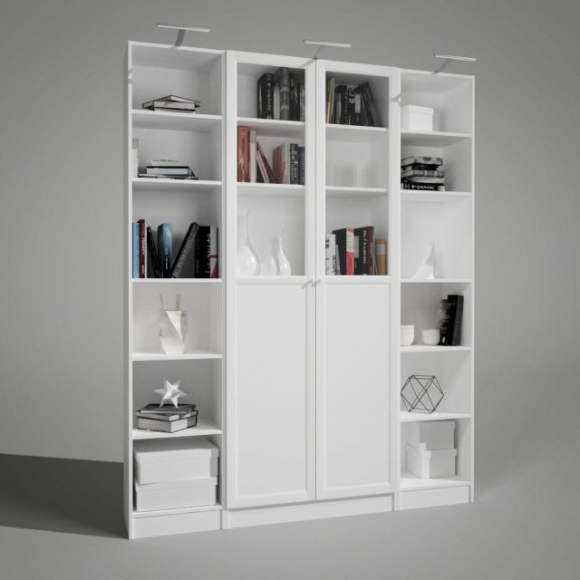 shelf and books decor collection Model 3D .c4d .max .obj .3ds .fbx .stl .blend 