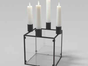 candlestick with candles 3Dモデル