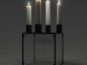candlestick with candles 3D Model