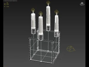 candlestick with candles 3D Model