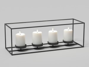 candlestick with candles 02 3Dモデル
