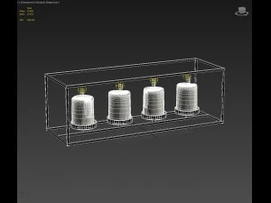 candlestick with candles 02 3D Model