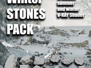 winter rocks a pack 3D Model
