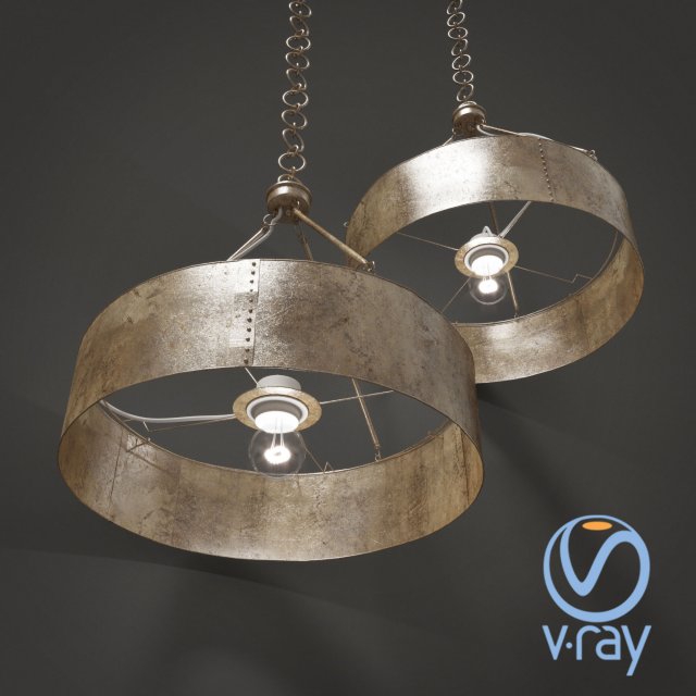 old metal lamp Model 3D .c4d .max .obj .3ds .fbx .stl .blend 
