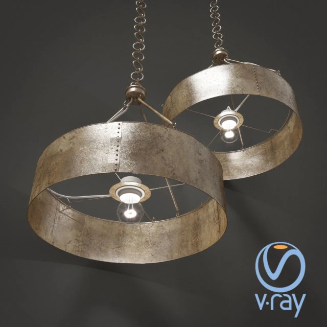old metal lamp 3D Model .c4d .max .obj .3ds .fbx .stl .blend