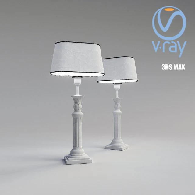 wooden table lamp 3D Model .c4d .max .obj .3ds .fbx .stl .blend