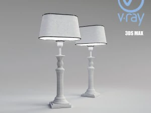 дерев'яна настільна лампа 3D Модель