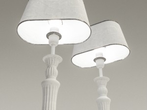 wooden table lamp 3D 模型