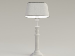 wooden table lamp 3D 模型