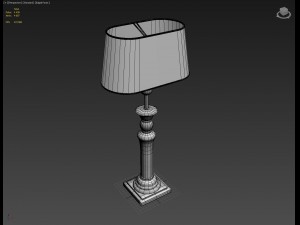 wooden table lamp 3D 模型
