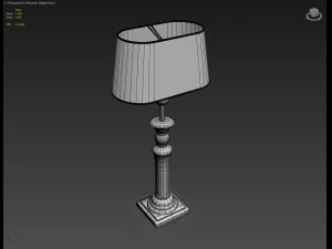 wooden table lamp 3D Model