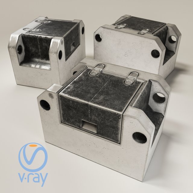 scifi box 3D Model .c4d .max .obj .3ds .fbx .stl .blend 
