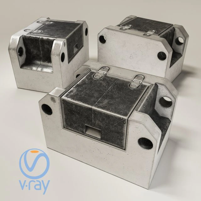 scifi box 3D Model .c4d .max .obj .3ds .fbx .stl .blend 