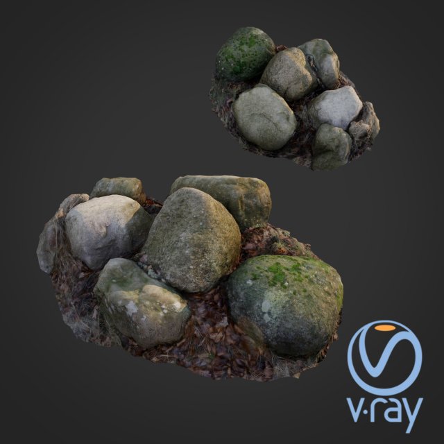3d scanned nature stone 40 3Dモデル .c4d .max .obj .3ds .fbx .stl .blend 