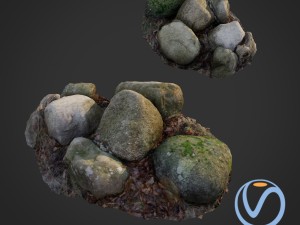 3d scanned nature stone 40 3D Model