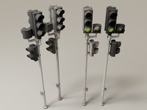 trafic lights kit collection of trafic lights 3D 모델