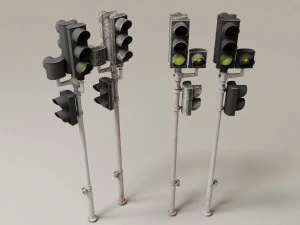 trafic lights kit collection of trafic lights 3D Model