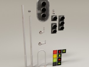 trafic lights kit collection of trafic lights 3D 모델