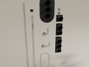 trafic lights kit collection of trafic lights 3D 모델