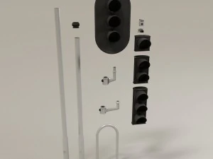 trafic lights kit collection of trafic lights 3D Model