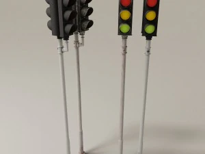 trafic lights kit collection of trafic lights 3D Model