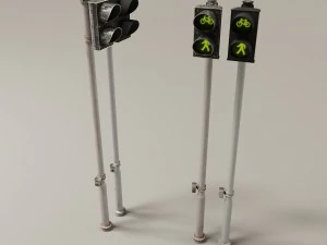 trafic lights kit collection of trafic lights 3D Model
