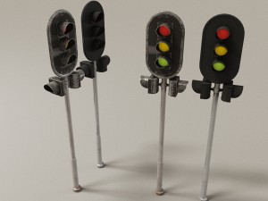 trafic lights kit collection of trafic lights 3D 모델