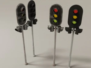 trafic lights kit collection of trafic lights 3D Model